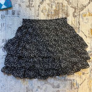 Misa Los Angeles black and white polo dot skirt